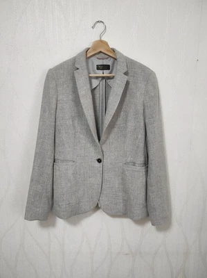 Massimo Dutti Womens Blazer Size US 12 EUR 44 Grey Alpaca Wool Jacket - Image 1 of 4