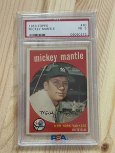 1959 Topps Mickey Mantle PSA 3 #10 - Picture 1 of 2