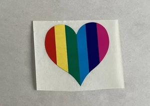 Vintage Aufkleber Mrs Grossman Regenbogen Herz Sticker Mod 80er Sticker Meterware - Bild 1 von 5