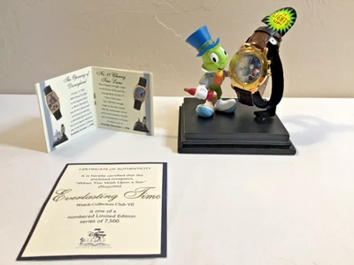 Reloj Pulsera Jiminy Cricket "WHEN YOU WISH UPON A STAR" Edición Limitada con Certificado de Autenticidad RARO Foto 1 de 4