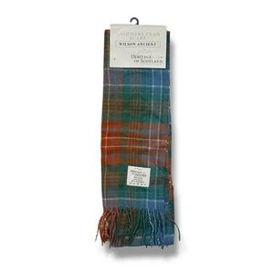 Heritage of Scotland NWT Wilson Ancient Clan Scarf 100% Cashmere Unisex Plaid - Picture 1 of 3
