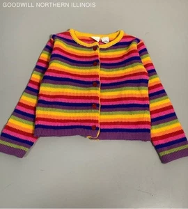 Vintage Children's UR It Multicolor Stripe Rainbow Knit Sweater Size M - Picture 1 of 5