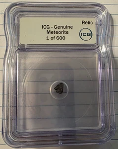 ICG Slabbed Meteorite Genuine Relic! 1 of 600 - Picture 1 of 2