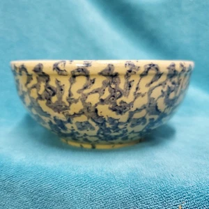Robinson Ransbottom Keramik Suppenschüssel 5 1/2" BLAU Schwammgeschirr  - Bild 1 von 6