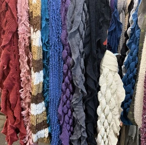 Lot of 25 NEW Winter Scarves Mixed Materials, Colors, & Sizes - Picture 1 of 8