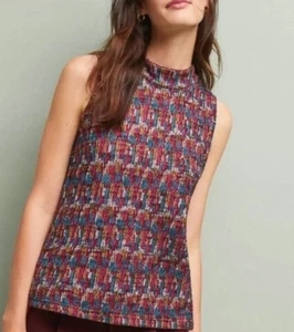 Top Petra Cuello Simulado Akemi + Kin Geo Campesino Hipster Hippie Art Deco Boho Top X L - Imagen 1 de 7