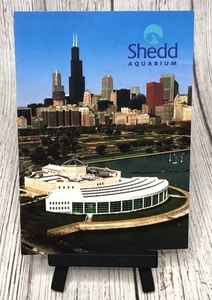 Shedd Aquarium Chicago Illinois IL Aerial View Oceanarium Postcard - Picture 1 of 4