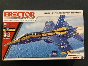 Meccano Boeing F/A 18 Super Hornet Erector Construction Metal Toy Set New Sealed - Picture 1 of 7