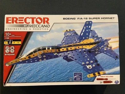 Meccano Boeing F/A 18 Super Hornet Erector Construction Metal Toy Set New Sealed - Image 1 of 4