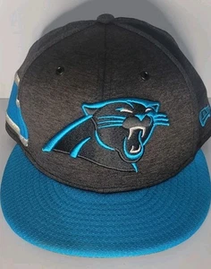 Carolina Panthers Mütze schwarz blau NFL New Era Flat Bill Snap Back - Bild 1 von 9