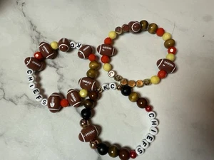 3 kansas city chiefs friendship bracelets handmade - Picture 1 of 8