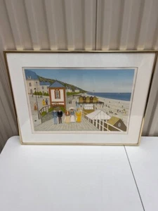 Lithographie Kunstdruck Les Bains von Fanch Ledan Limited Edition 115/250 22x30 in - Bild 1 von 8