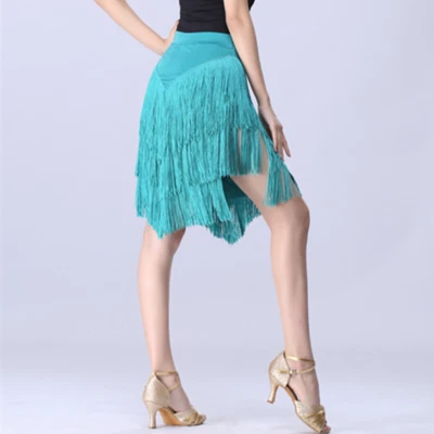 Women Tassel Fringe Latin Dance Skirt Dancewear Ballroom Salsa Tango Rumba Chic - image 1 of 4