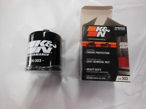 Genuine K&N motorcycle oil filter KN-303 with 17mm removal fast shipping seller - Picture 1 of 3