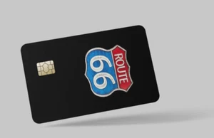 RUTA 66 , 2 pc credit card skin & DEBIT CARD,TROLLEY & GYM,STICKER - Picture 1 of 20