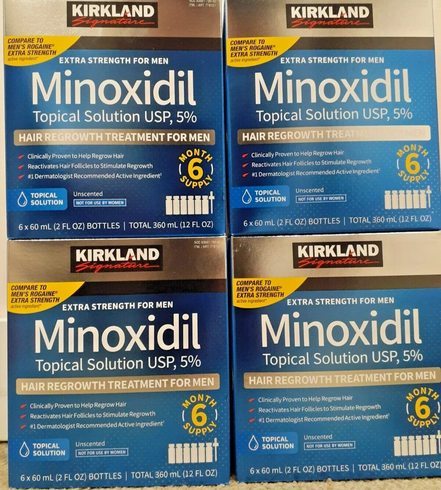 24 MONTHS KIRKLAND GENERIC MINOXIDIL 5% MENS HAIR LOSS REGROWTH TREATMENT - Image 1 of 1
