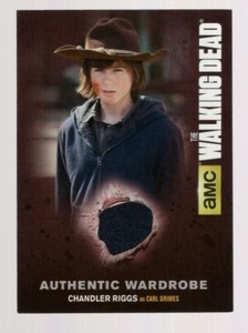 CHANDLER RIGGS AS CARL GRIMES 2016 THE WALKING DEAD WARDROBE RELIC SEASON 4 #M01