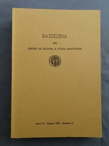 Amalfi Rassegna Centro Cultura E Storia Amalfitana Numero 3 1982 Vedi Index - Imagen 1 de 2