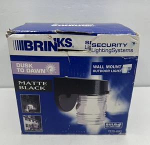 Brinks Security Lighting Systems Wall Mount Outdoor Light 7510-693 Matte Black - Picture 1 of 6