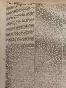 Jack the Ripper . Francis Coles Murdered Original London Times February 24 1891 - Foto 1 di 4