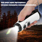 (White)Hand Crank Flashlight LED Torch Outdoor Radio Emergency Flashlight Hand