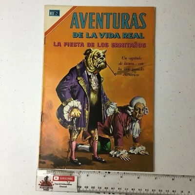 1967 SPANISH COMICS AVENTURAS DE LA VIDA REAL #142 FIESTA HERMITAN NOVARO MEXICO - Image 1 of 4