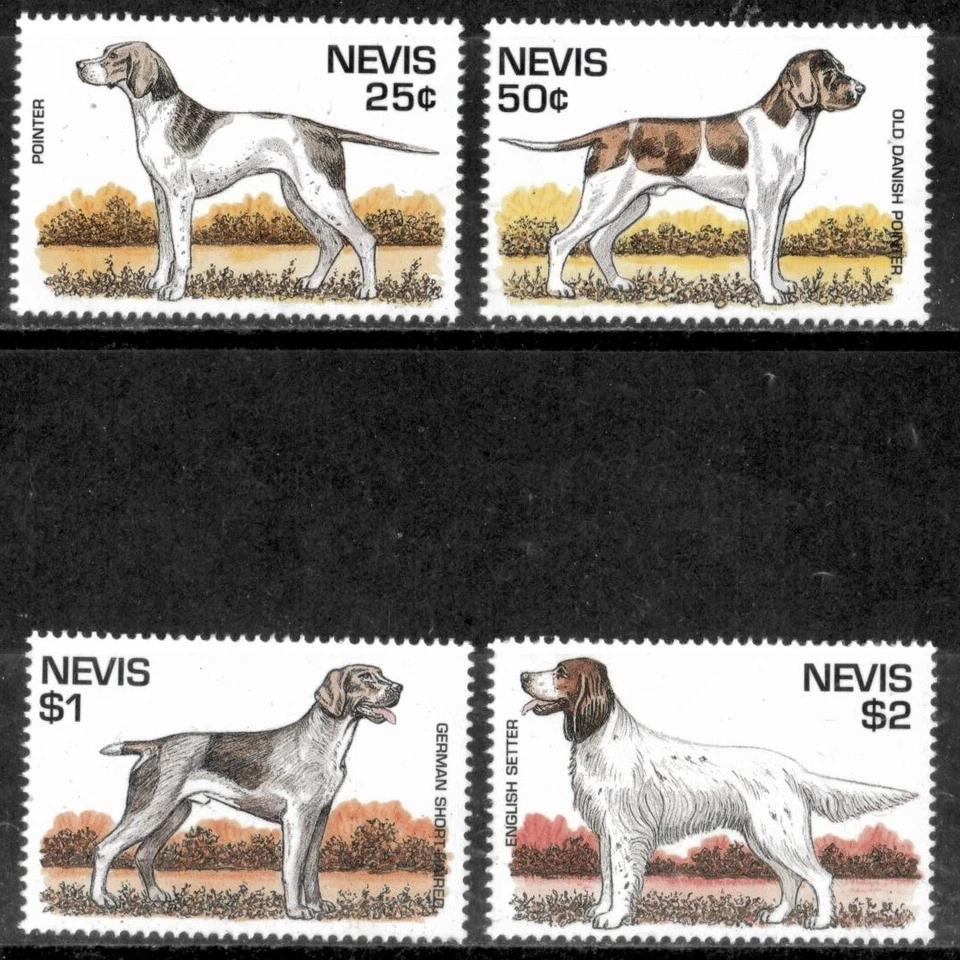 Nevis 1995 - Perros - Juego de 4 estampillas - Scott #903-6 - MNH Foto 1 de 1