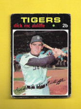 1971 Topps Dick McAuliffe #3 Detroit Tigers GOOD FREE SHIPPING