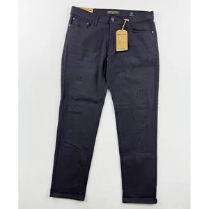 RING OF FIRE Danvers Slim Denim Pants Size 36x30 Mens Distressed Dark Blue New - Picture 1 of 8