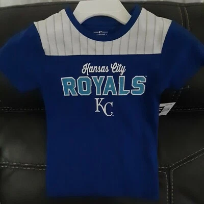 Kansas City Royals MLB Genuine Merchandise Girl's XS 4/5 New Lots Of Bling [KL7] - Image 1 of 3