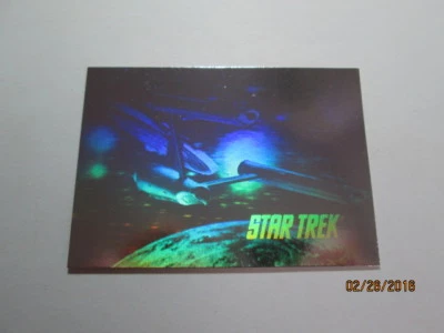 1991 STAR TREK: 25TH - SERIES ONE - HOLOGRAM CARD - H1 STARSHIP ENTERPRISE (TOS) - Image 1 of 2