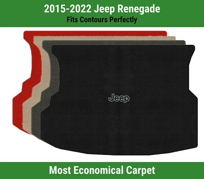 Alfombra de carga Lloyd Velourtex para Jeep Renegade '15-22 con Jeep negro sobre plateado Foto 1 de 4