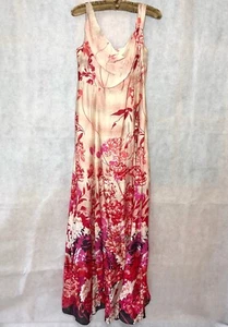 Floral Dress Size 10 Dress Silk Pink Dress Ball Prom Dress Party Wedding Dress - Picture 1 of 11