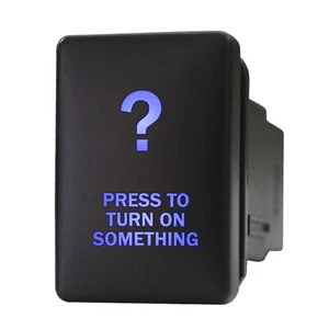 PRESIONA PARA ENCENDER ALGO 9B93B Interruptor pulsador 12V LED AZUL ENCENDIDO/APAGADO para Toyota - Imagen 1 de 1