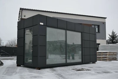 Bürocontainer Container Büro Autohaus mit Klimaanlage 6x2,5m Lieferung mit Kran - Bild 1 von 4