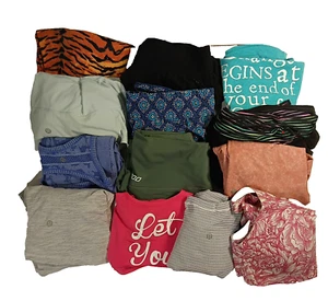 Activewear Lot Bundle 13 Pcs Size M 12 Lululemon Lorna Jane Leggings Tops Tanks - Picture 1 of 14