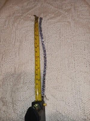 Bracelet 7.25" Platinum/Sterling  Trillioncut Tanzanite 9.10 TCW 13 Grams (779) - Image 1 of 4