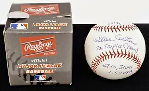 Steve Carlton 72 Triple Corona AUTO Béisbol 4 Inscripciones TriStar MLB CERTIFICADO DE AUTENTICIDAD 25/32 - Imagen 1 de 6