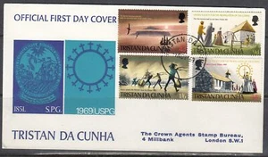 Tristan da Cunha Scott 128-31 FDC - Propagation of Faith Society - Picture 1 of 1