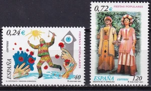 ESPAÑA - 2001  - Fiestas Populares - Edifil 3806/3807 - Tarazona y Barna  - MNH - Imagen 1 de 1