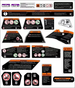 Can-am Maverick / Advertencia Decals / Warning Stickers Full Set / Laminate 21mm - Bild 1 von 6