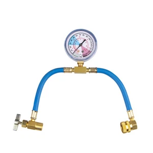 AC R134A Hose Gas Gauge Car Air Conditioning Recharge Measure Kit - Picture 1 of 6
