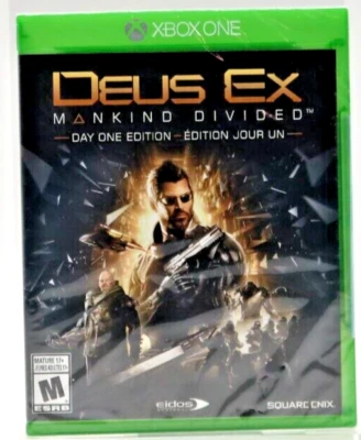 Deus Ex: Mankind Divided Day One Edition ( Xbox One, 2016) Sealed Damaged Case - Image 1 of 2