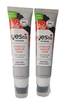 YES to Tomatoes PEEL-OFF MASCARILLA TRANSPARENTE rostro desintoxicante carbón paquete de 2 - 2 oz Ea Nuevo Foto 1 de 4
