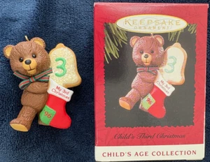 1996 Child's 3rd Christmas Age Collection Hallmark Keepsake Christmas Ornament - Picture 1 of 2