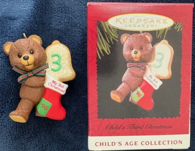 1996 Child's 3rd Christmas Age Collection Hallmark Keepsake Christmas Ornament - Image 1 of 2