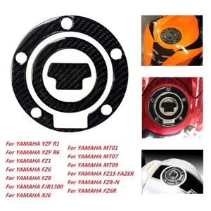 PARA YAMAHA R1 R6 FZ1 FZ6 MT01 MT07 MT09 3D fibra de carbono tanque de combustible pegatina - Imagen 1 de 12