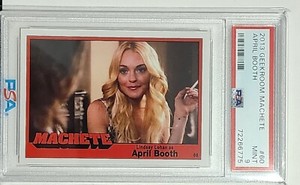 Lindsay Lohan as April Booth 300 sets made 2013 Geekroom Machete #60 PSA 9 MINT