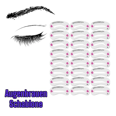 24x Augenbrauen Schablonen Set, Augenbrauen Form Schablonen Wiederverwendbares - Bild 1 von 2