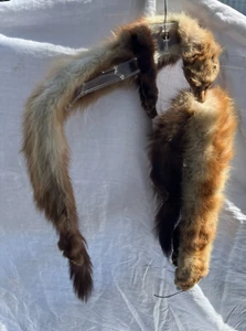 Vintage Red Fox Fur Stole/Wrap -- 2 Pelts - Picture 1 of 20